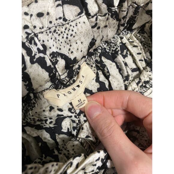 Promesa maxi skirt women’s size M snake print pleated - Picture 6 of 8